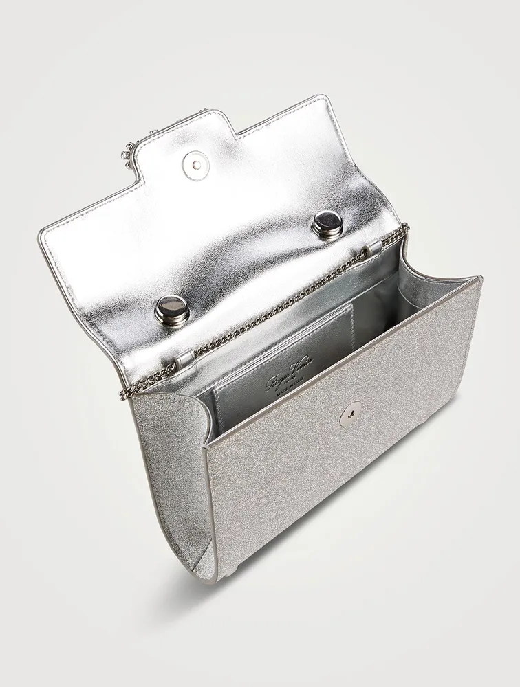 Mini Flower Strass Glitter Clutch