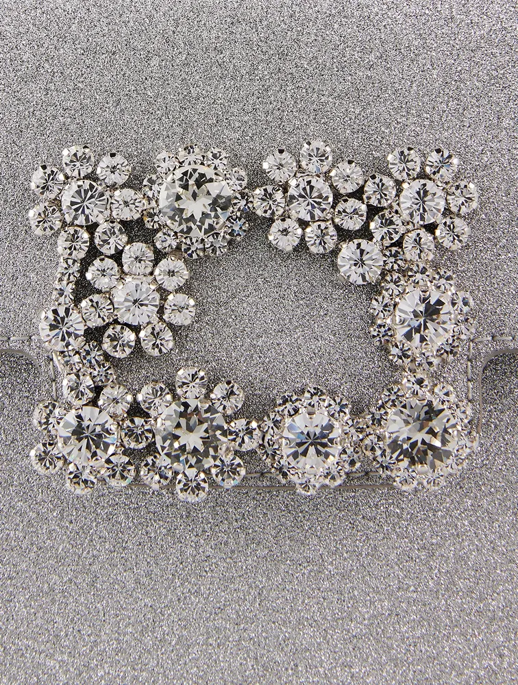 Mini Flower Strass Glitter Clutch
