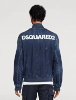 Denim Zip Bomber Jacket