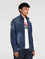 Denim Zip Bomber Jacket
