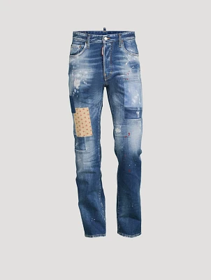 642 Patchwork Skinny Jeans