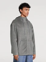 Lama And Wool Zip Hoodie