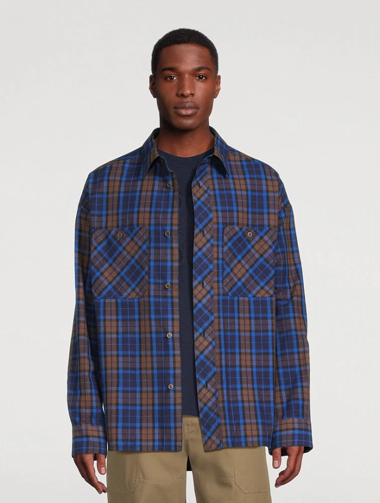 Cotton Overshirt Plaid Print