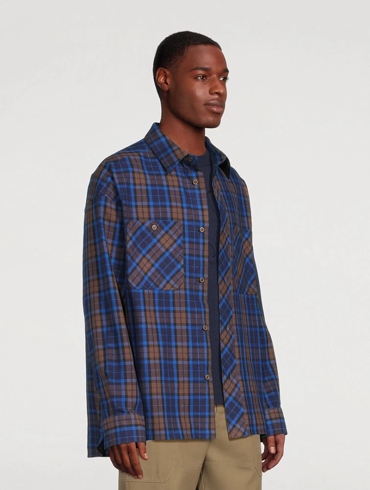 Cotton Overshirt Plaid Print