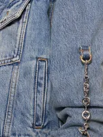 Chain-Trimmed Denim Jacket