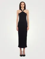 Rib-Knit Halter Dress