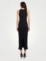 Rib-Knit Halter Dress