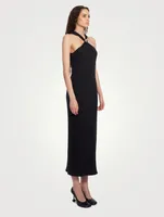 Rib-Knit Halter Dress