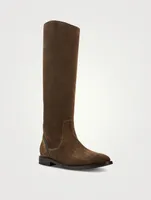 Suede Knee-High Boots