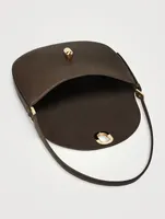 Small Tondo Crescent Leather Shoulder Bag
