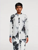 Crepe De Chine Shirt Chiaroscuro Print