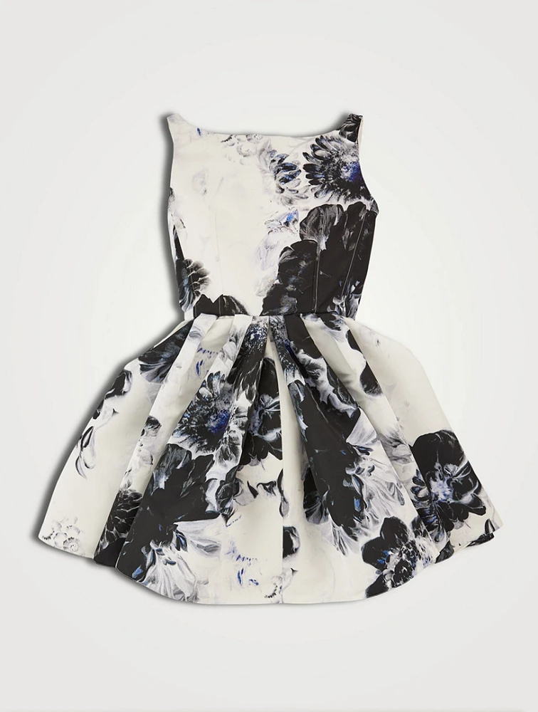 Polyfaille Midi Dress Chiaroscuro Print