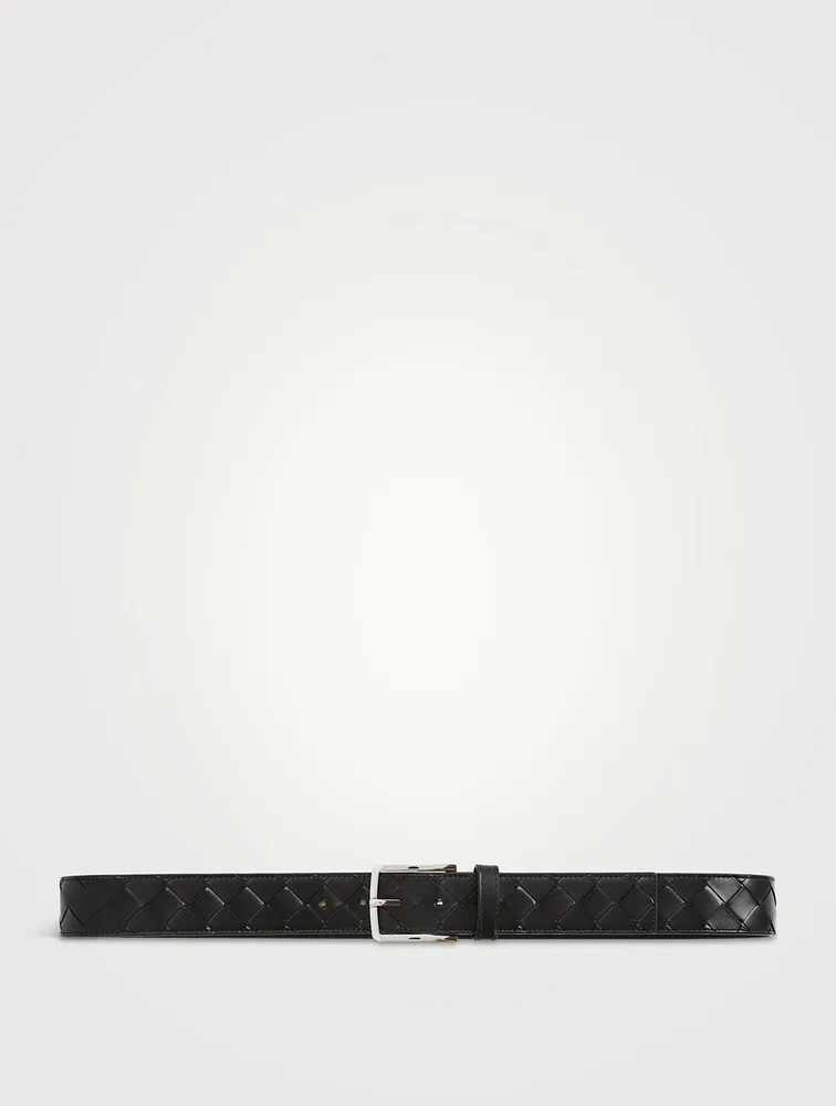 Intrecciato Leather Belt