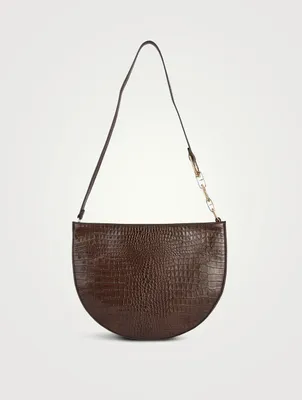 Colt Croc-Embossed Leather Shoulder Bag