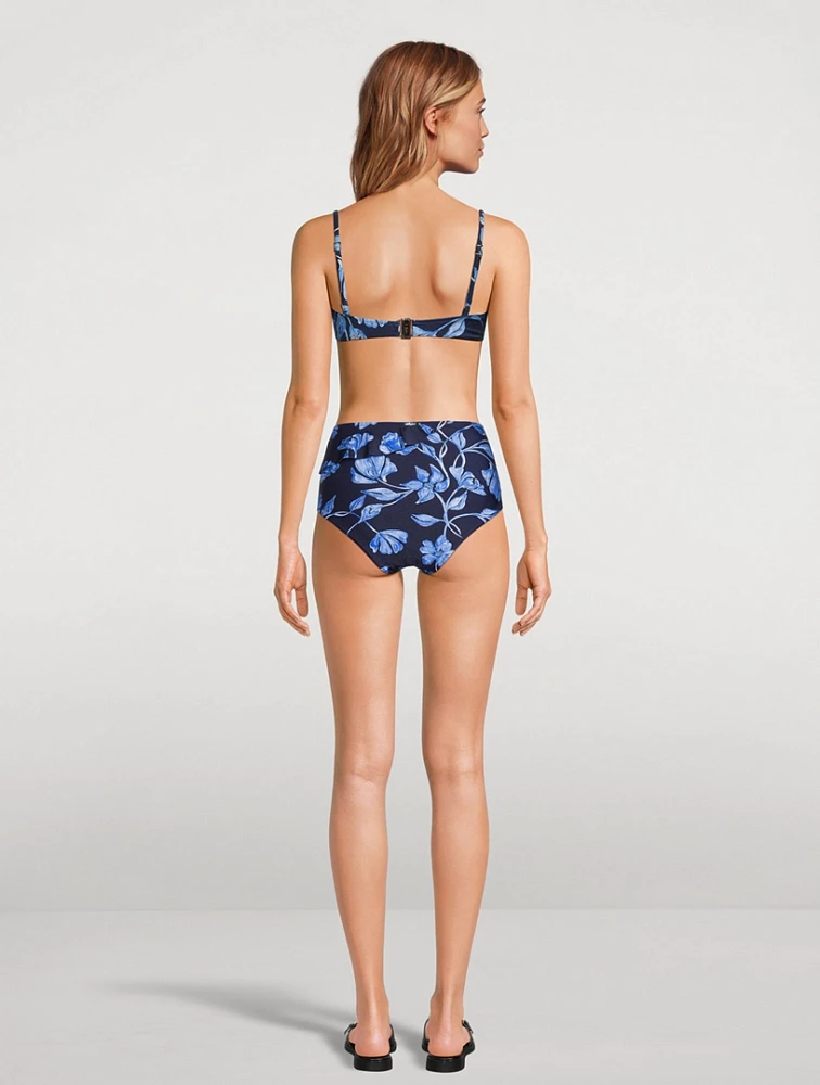 Nightflower High-Waisted Swim Bottoms