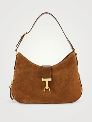 Medium Monarch Suede Shoulder Bag