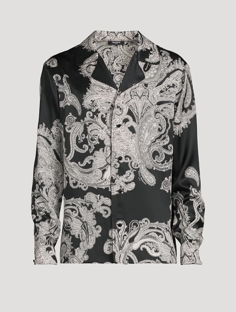 Silk Shirt Paisley Print