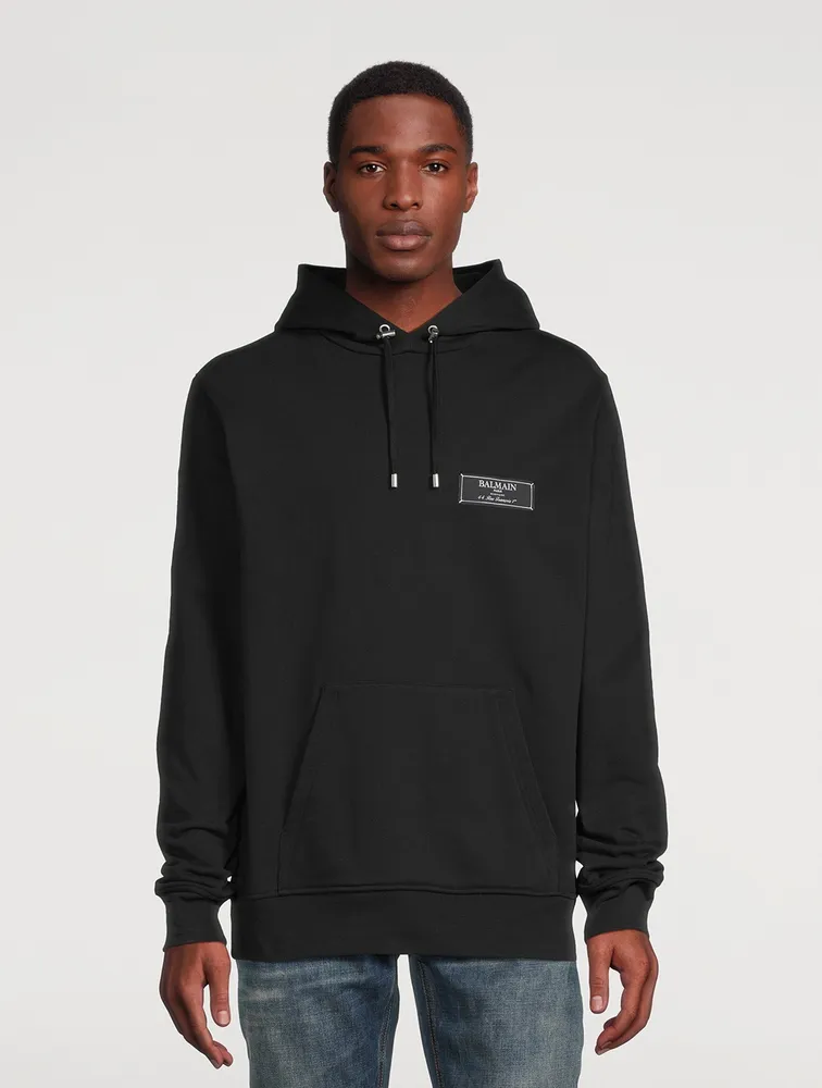 Paris Label Cotton Hoodie