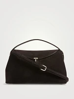 T-Lock Suede Top Handle Bag
