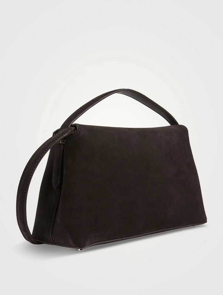 T-Lock Suede Top Handle Bag