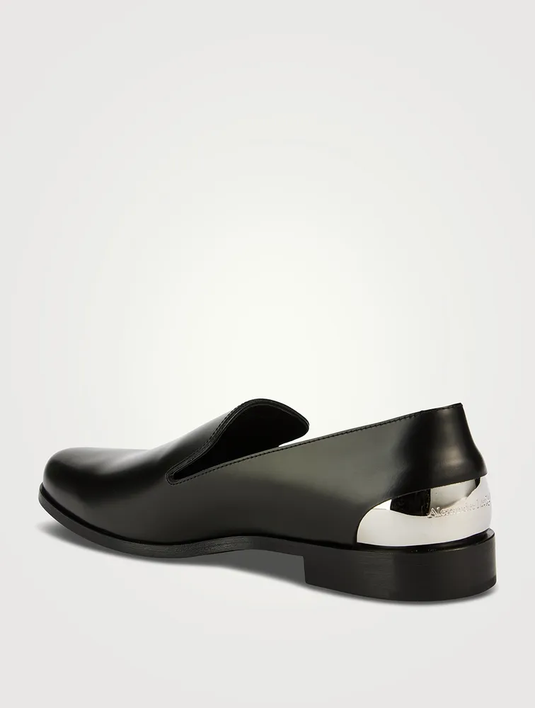 Leather Loafers With Metal Trim