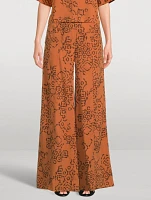 Baritono Printed Wide-Leg Pants