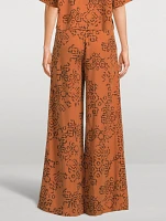 Baritono Printed Wide-Leg Pants