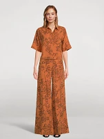 Baritono Printed Wide-Leg Pants