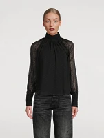 Lia Silk Long-Sleeve Top