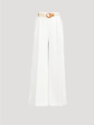 August Cotton Wide-Leg Trousers