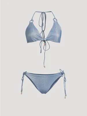 August Lurex String Bikini Set