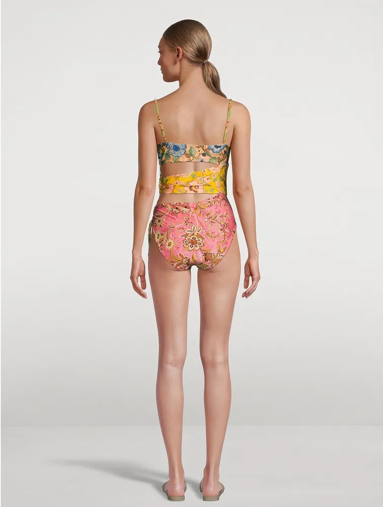Junie Cut-Out One-Piece Swimsuit Floral Print