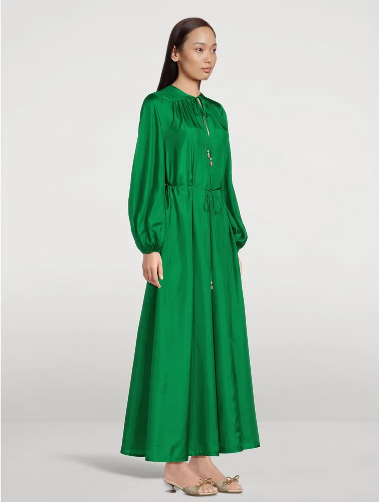 Junie Silk Habotai Maxi Dress