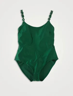 August Embellished One-Piece Swimsuit