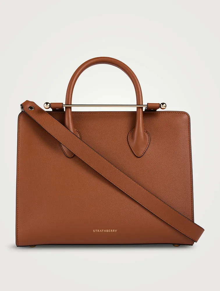 Midi Leather Tote Bag
