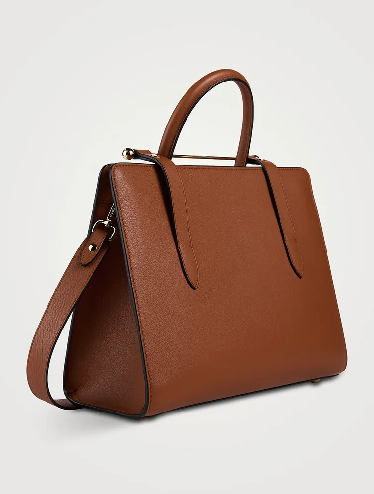Midi Leather Tote Bag