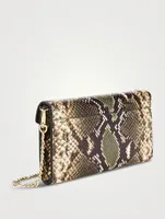 Multrees Snakeskin-Embossed Leather Chain Wallet