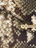 Multrees Snakeskin-Embossed Leather Chain Wallet