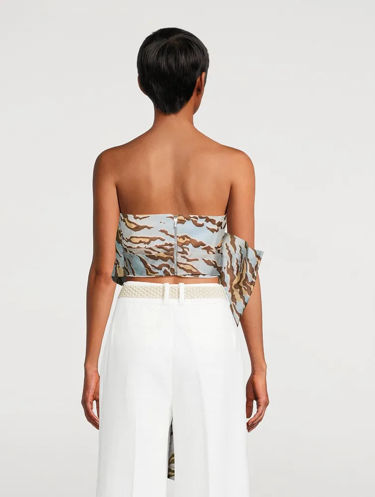 Matchmaker Printed Silk Bow Top