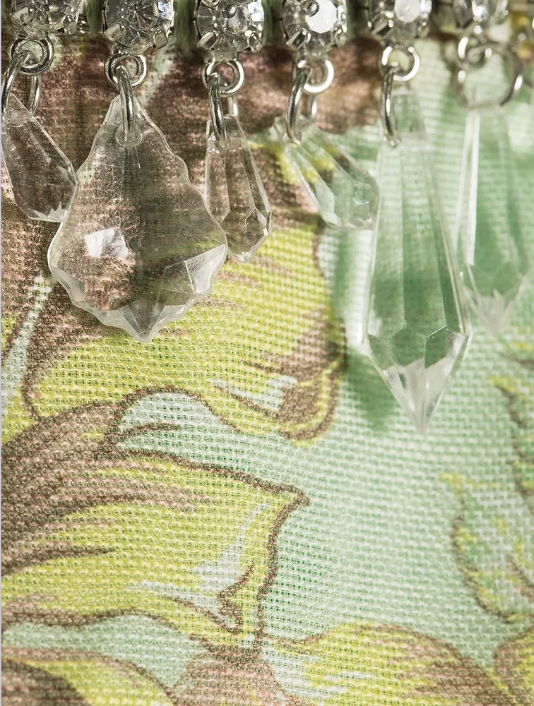 Matchmaker Linen And Silk Mini Dress Floral Print
