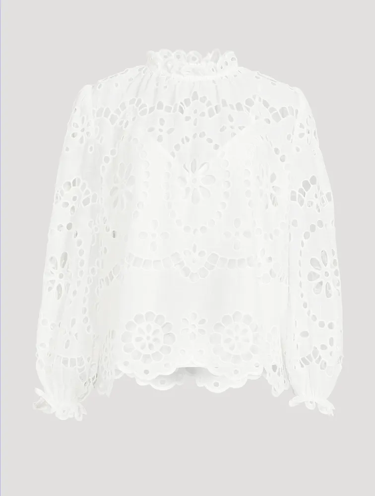 Lexi Embroidered Cotton Blouse