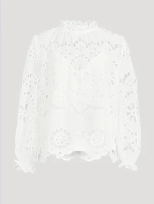 Lexi Embroidered Cotton Blouse