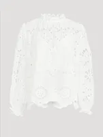 Lexi Embroidered Cotton Blouse