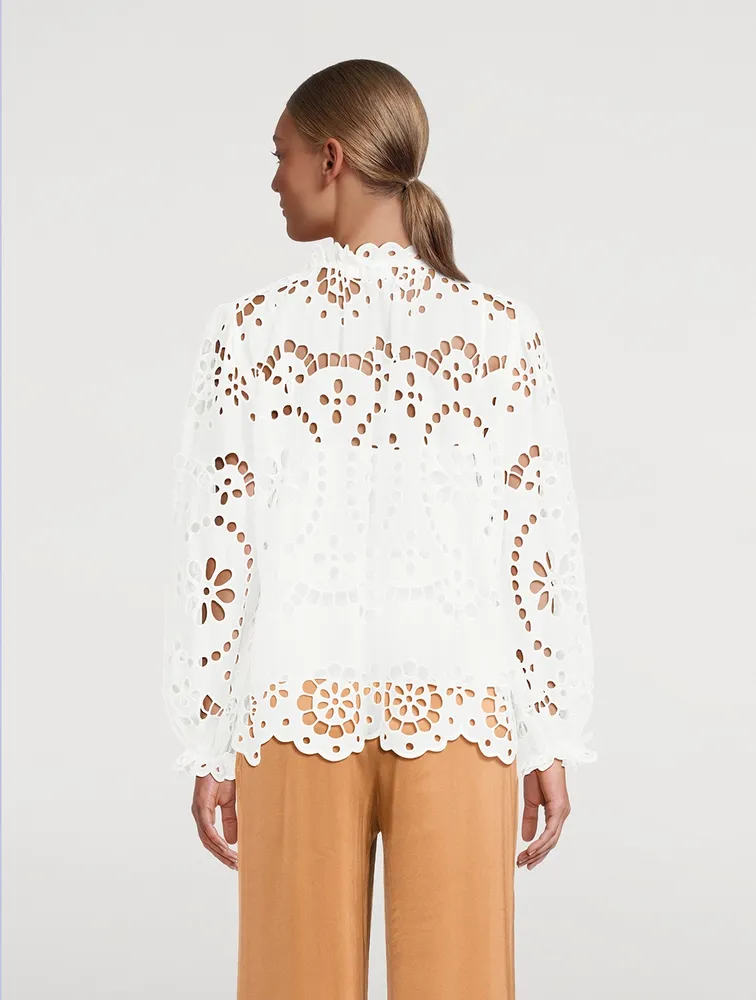 Lexi Embroidered Cotton Blouse