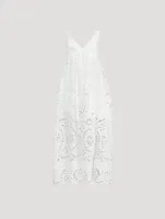 Lexi Embroidered Cotton Slip Dress