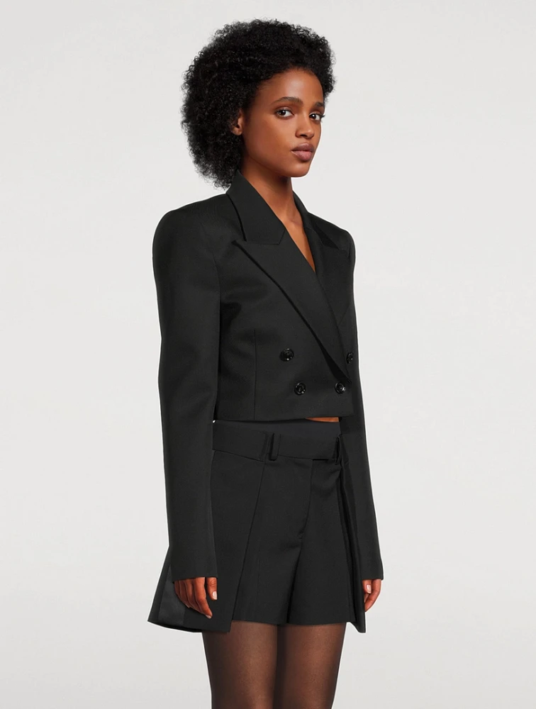 Cropped Double-Breasted Blazer