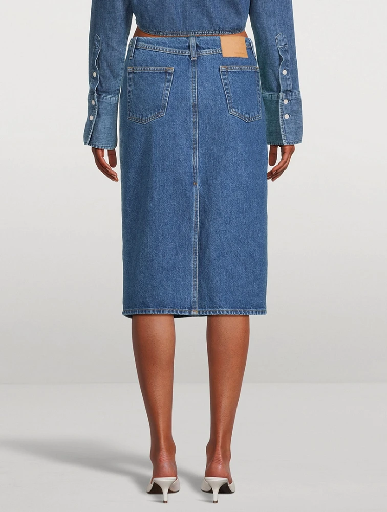 Denim Pencil Skirt