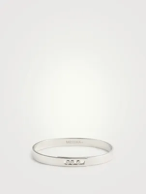 Move Noa 18K White Gold Bangle With Diamonds