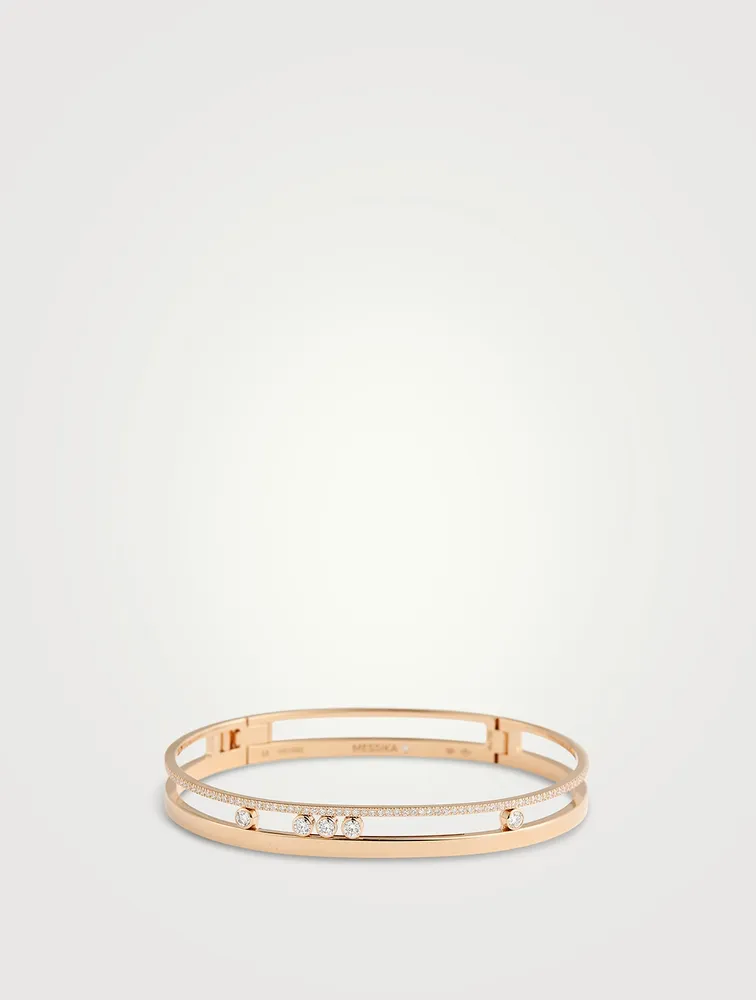 Move Romane 18K Rose Gold Bangle With Diamonds