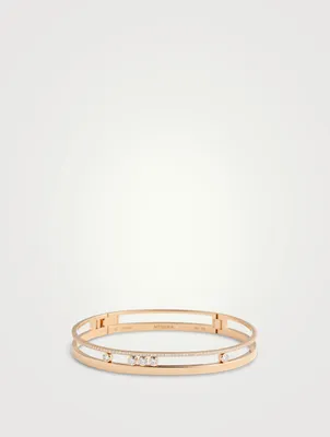 Move Romane 18K Rose Gold Bangle With Diamonds